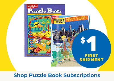 Get your first puzzle book subscription shipment for just $1.