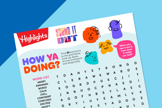 How Ya Doing? Emotions Word Search