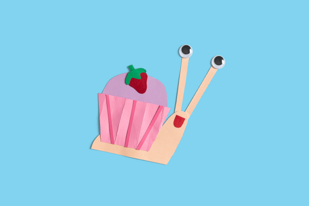 cupcake snail bookmark craft