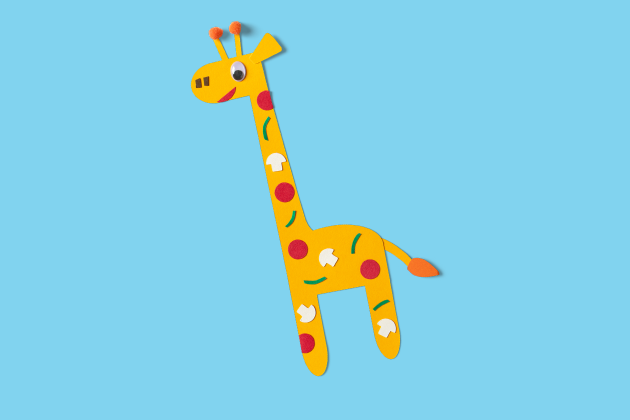 giraffe pizza bookmark craft