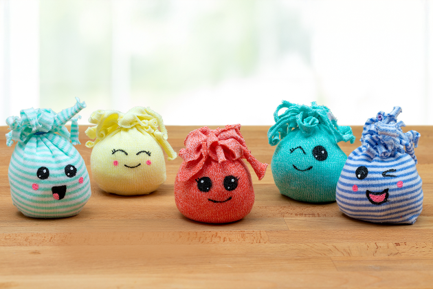 assortment of homemade squishy toys craft for kids