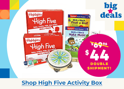 Buy one High Five Activity Box, get your second for 75% off.