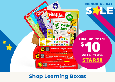 The first shipment of kids learning boxes is $10 with code STAR30.