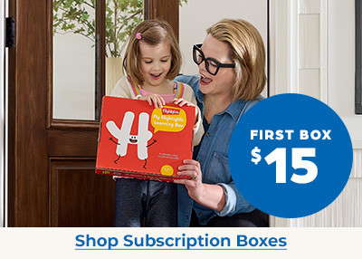 Shop learning boxes and kids book clubs — just $15 for your first box.