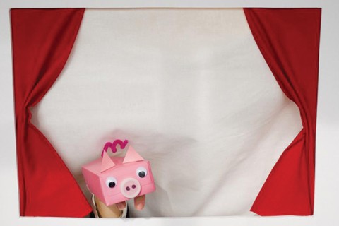 Pig Mini-Cereal Box Puppet
