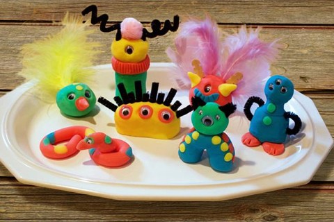 Funny creatures made of clay.
